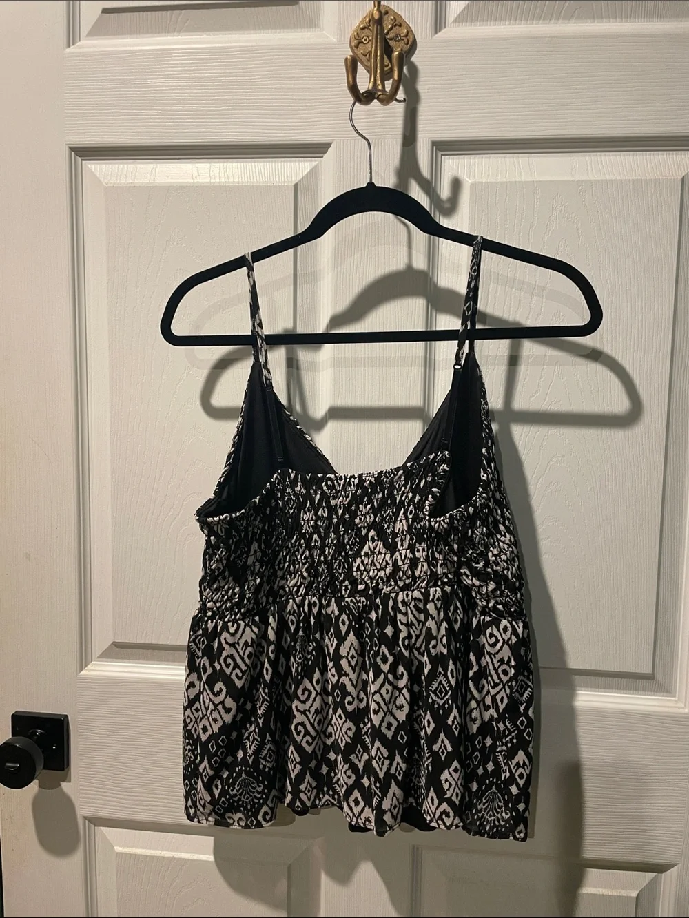 Old Navy Black and White Printed Cami Tank